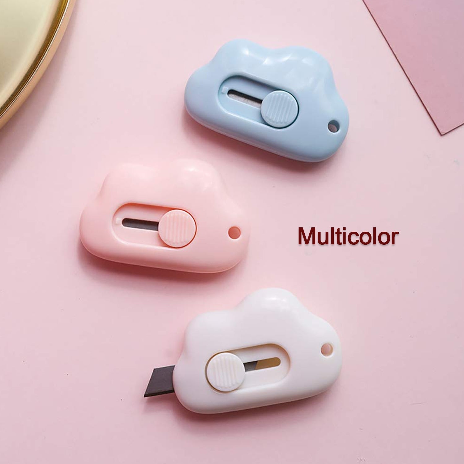 4193 Mini Cloud Box Cutter Portable Cute Box Cutter Utility Retractable Art Knives Letter Opener Envelope Slitter Office School Supplies Stationery (1 Pc) 4193 Mini Cloud Box Cutter Portable Cute Box Cutter Utility Retractable Art Knives Letter Opener Envelope Slitter Office School Supplies Stationery (1 Pc)